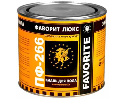 Эмаль для пола ПФ-266 ФАВОРИТ золотисто-коричневая, 2,4 кг,