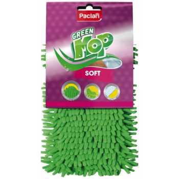 Швабра плоская PACLAN Green Mop Soft Тряпка МОП PACLAN Green Mop Soft 40х13 см, шенилл