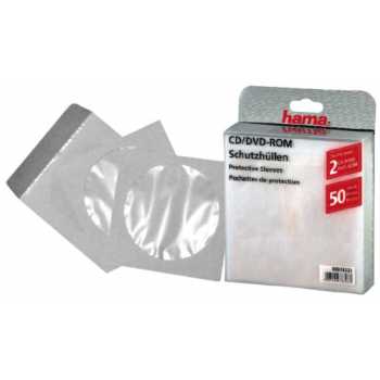 Конверт бумажный для CD с окном HAMA 1 CD, 50 шт/уп