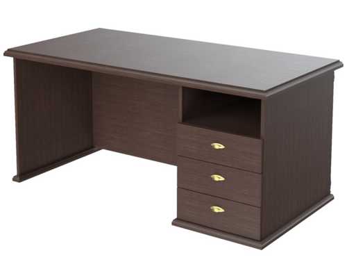 RAUT Стол руководителя 1-тумбовый правый RDT 168(R) Орех Даллас, 1600х800х750 мм