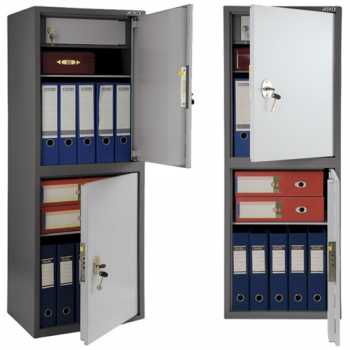 Шкафы бухгалтерские AIKO SL Шкаф бухгалтерский AIKO SL-125T/2, 460х1252х340 мм, 2 отделения, ключевой замок, трейзер