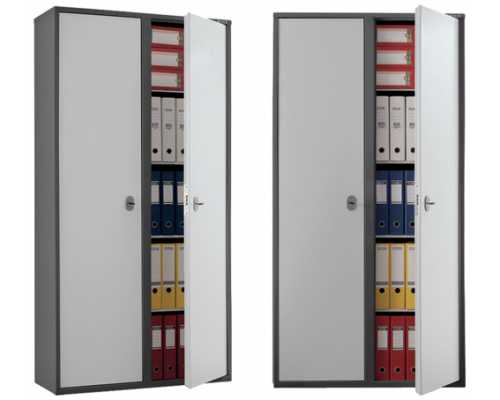 Шкафы бухгалтерские AIKO SL Шкаф бухгалтерский AIKO SL-185/2, 920х1800х340 мм, двухдверный, 2 отдельных ключевых замка