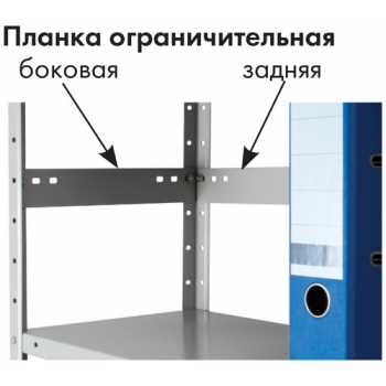 Стеллажи MS (до 500кг) комплектующие MS Планка ограничительная боковая MS-40 (400х40 мм)