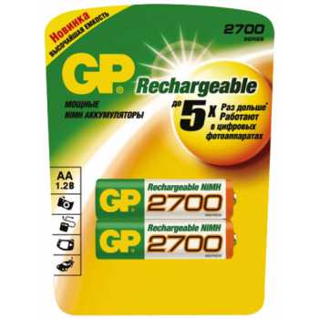 Аккумулятор GP AA/316/R6, емкость 2700мАч, 2 шт/уп