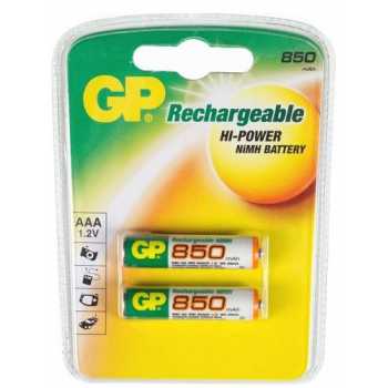 Аккумулятор GP AAA/286/LR03, емкость 820/850мАч, 2 шт/уп