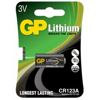 Батарейка литий GP CR123A напряжение 3 v