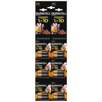 Батарейки алкалиновые DURACELL AA/LR6-2BL, 1,5 В, 12 шт/уп