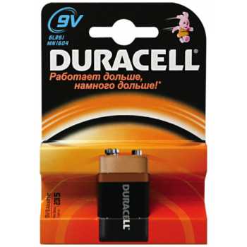 Батарейки алкалиновые DURACELL Крона/MN1604, 9 В