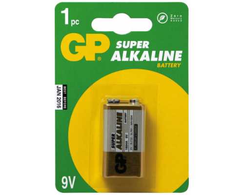 Батарейки алкалиновые GP Super Alkaline Крона/MN1604, 9 В