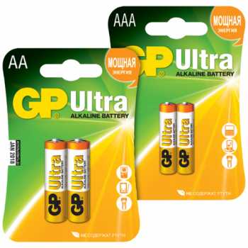 Батарейки алкалиновые GP Ultra Alkaline AA/316/LR6, 1,5 В, 4 шт/уп