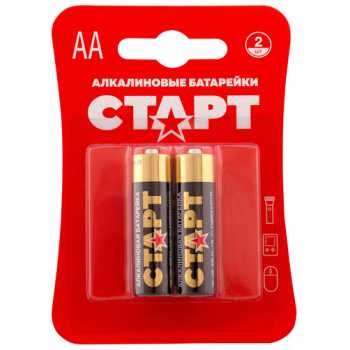 Батарейки алкалиновые СТАРТ АА/LR6/BL2, 1,5 В, 2 шт/уп