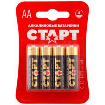 Батарейки алкалиновые СТАРТ АА/LR6/BL4, 1,5 В, 4 шт/уп