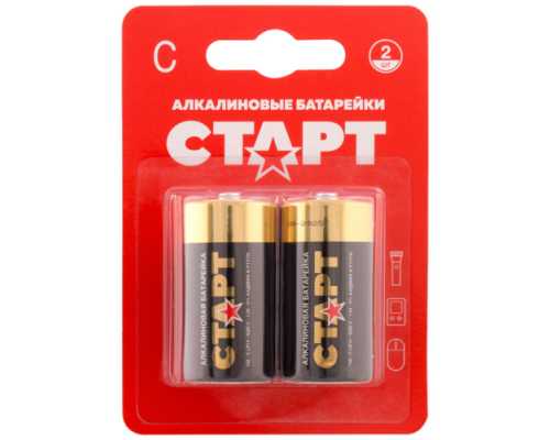 Батарейки алкалиновые СТАРТ C/343/LR14, 1,5 В, 2 шт/уп