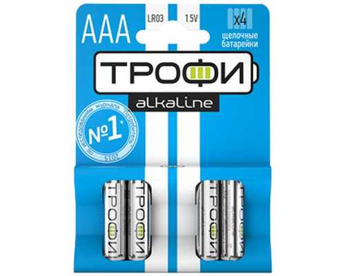 Батарейки алкалиновые ТРОФИ АА/LR6/2BL, 1,5 В, 2 шт/уп