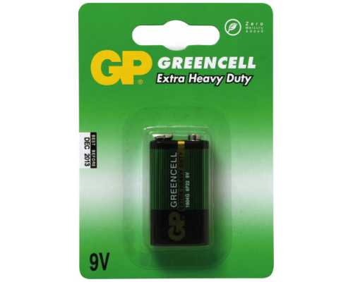 Батарейки солевые GP Greencell Крона/6F22, 9 В