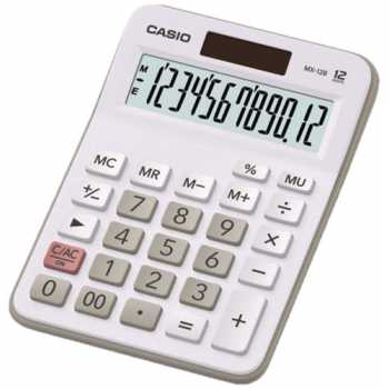 Настольный калькулятор CASIO MX-12B-W-EC Настольный калькулятор CASIO MX-12B-WE-EC, 12 разрядов, белый