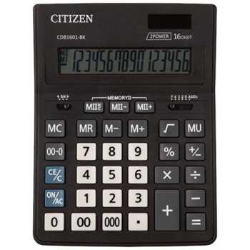 Настольный калькулятор CITIZEN BusinessLine CDB1601BK 16 разрядов, черный