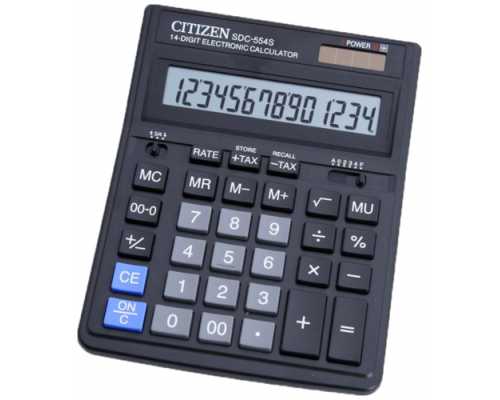 Настольный калькулятор CITIZEN SDC-554S 14 разрядов