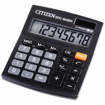 Настольный калькулятор CITIZEN SDC-805NR 8 разрядов
