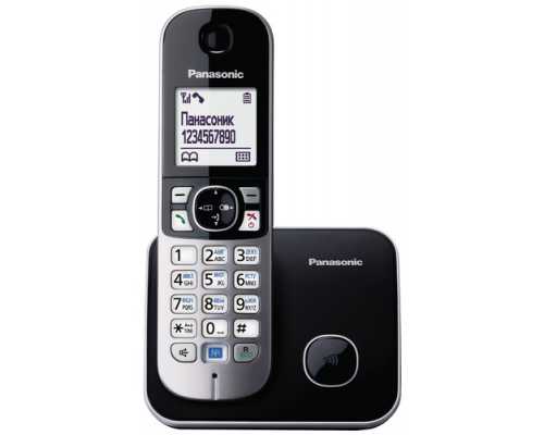 Радиотелефон PANASONIC KX-TG6811RU Радиотелефон PANASONIC KX-TG6811RUB, черный, АОН