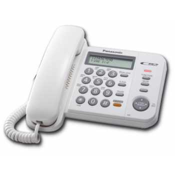 Телефон PANASONIC KX-TS2358 Телефон PANASONIC KX-TS2358RUW, АОН, белый, громкая связь
