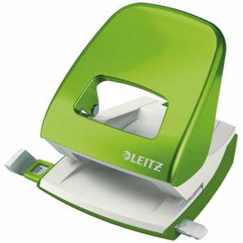 Дырокол LEITZ  Nexxt Wow 30 листов, зеленый металлик