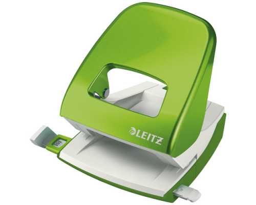 Дырокол LEITZ  Nexxt Wow 30 листов, зеленый металлик