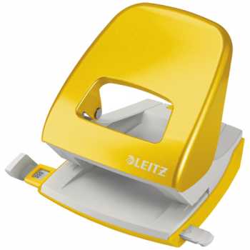 Дырокол LEITZ  Nexxt Wow 30 листов, желтый металлик
