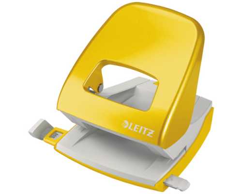 Дырокол LEITZ  Nexxt Wow 30 листов, желтый металлик
