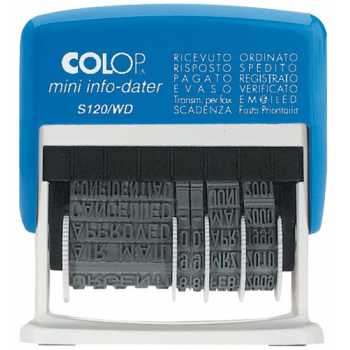 Бухгалтерский датер Colop S 120/WD шрифт 3,8 мм, 12 бухгалтерских терминов