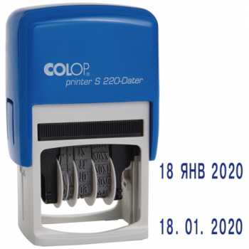 Датер COLOP S220Bank шрифт 4 мм, месяц цифрами