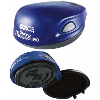 Оснастка карманная для круглой печати COLOP Stamp Mouse SM R 40, диаметр 40 мм, синяя