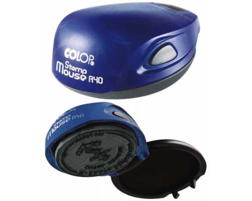 Оснастка карманная для круглой печати COLOP Stamp Mouse SM R 40, диаметр 40 мм, синяя
