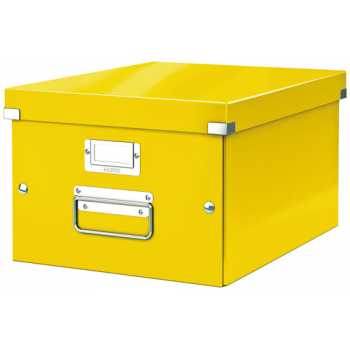 Короб LEITZ Click&Store А4, желтый, ламинированный картон