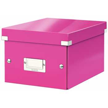 Короб LEITZ Click&Store А5, розовый, ламинированный картон