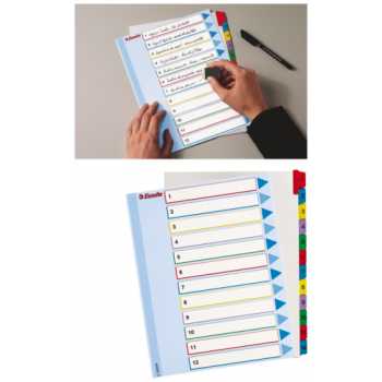 Разделители картонные ESSELTE Maxi 1-10