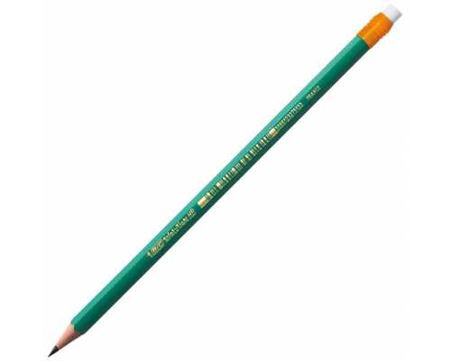 Карандаш BIC Evolution HB, пластиковый шестигранный корпус, с ластиком