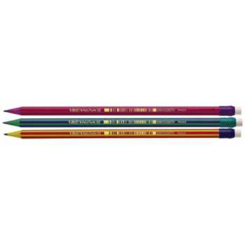 Карандаш BIC Evolution Stripes HB, пластиковый шестигранный корпус ассорти, с ластиком