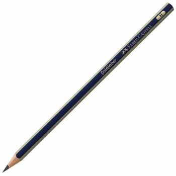 Карандаш FABER-CASTELL Goldfaber 1222 B, шестигранный, с ластиком