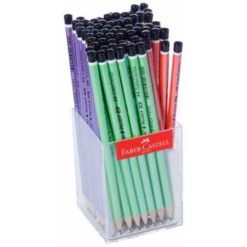Карандаш FABER-CASTELL Pearly HB, круглый, корпус ассорти, без ластика