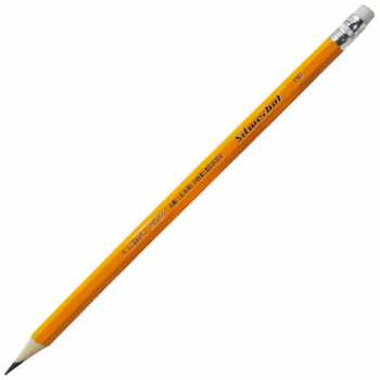 Карандаш SILWERHOF Basic HB, пластиковый  шестигранный желтый корпус, с ластиком
