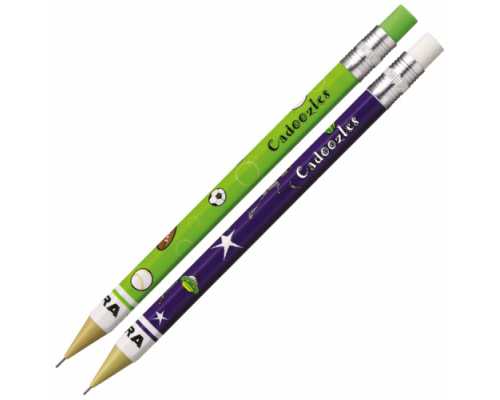 Механический карандаш ZEBRA Fun Pencil грифель 0,7 мм, с ластиком корпус ассорти