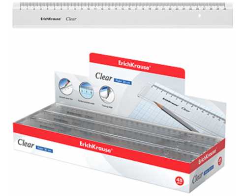 Линейка прозрачная ERICH KRAUSE Clear 30 см