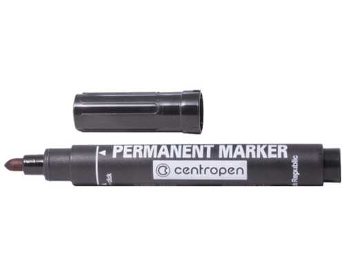Перманентный маркер CENTROPEN 8566/8866 черный, линия 2,5 мм, круглый наконечник