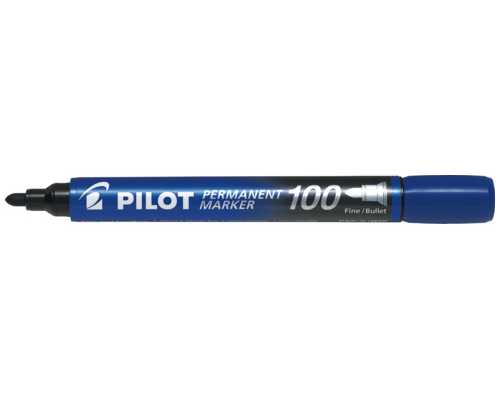 Перманентный маркер PILOT SCA-100 синий, линия 1 мм, круглый наконечник