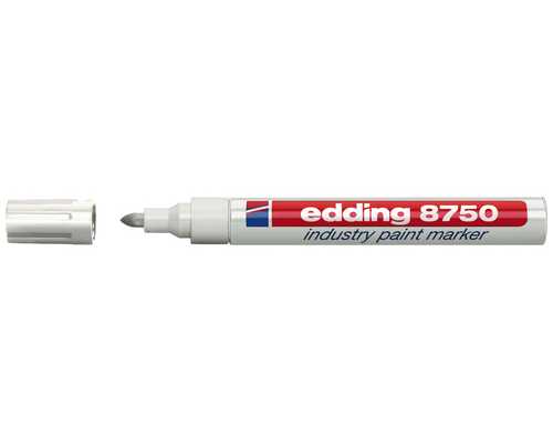 Маркер для промышленной графики EDDING 8750 белый, линия 2-4 мм