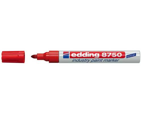 Маркер для промышленной графики EDDING 8750 красный, линия 2-4 мм
