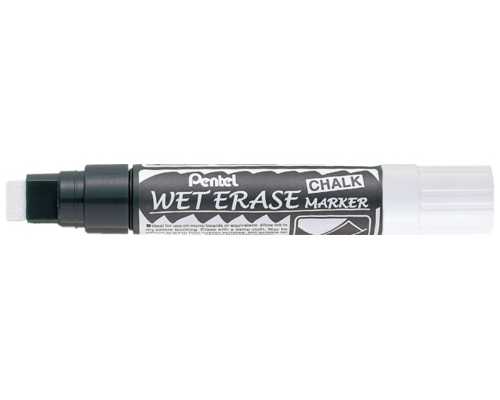 Маркер для стекол меловой PENTEL белый, двусторонний наконечник, линия 10-15 мм