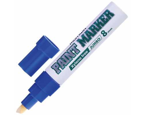 Маркер-краска MUNHWA Jumbo Chisel синий, линия 8 мм