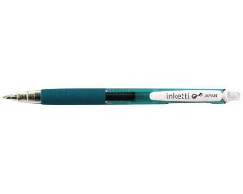 Гелевая авторучка PENAC Inketti бирюзовая, линия 0,3 мм, резиновый держатель